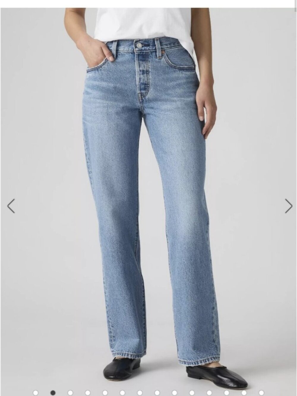 Levi's 501 90s Light Blue Straight-Leg Jeans - Picture 5 of 14